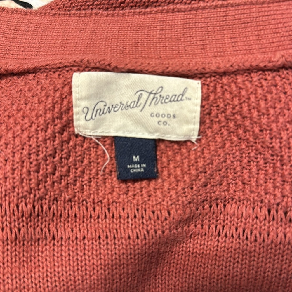 Universal Thread Dusty Rose Long Knit Cotton Cardigan - Picture 5 of 6